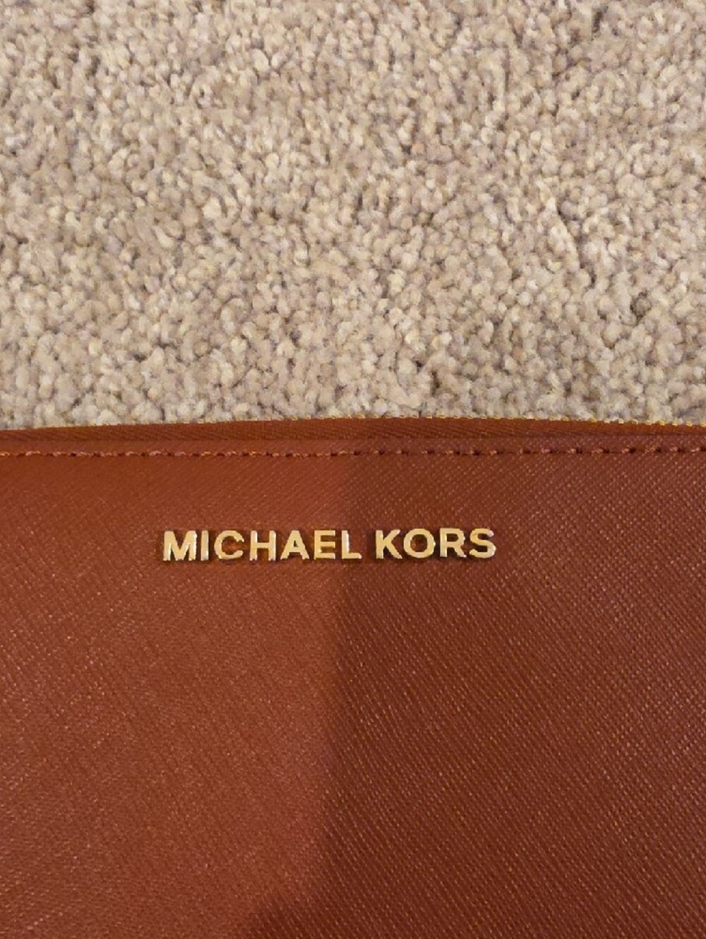 Michael Kors Brick Red Leather Wristlet Wallet with Gold Hardware - Picture 2 of 7